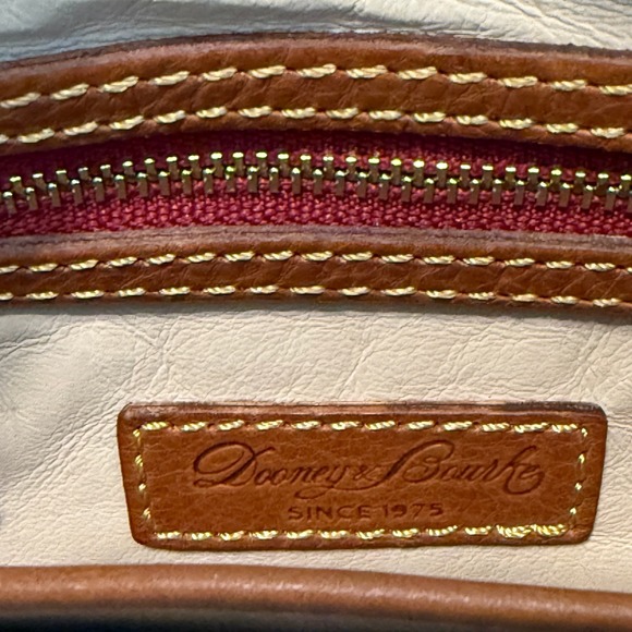 Women's Dooney Bourke Leather Florentine Small Cassidy Crossbody Natural NEW - Picture 7 of 12